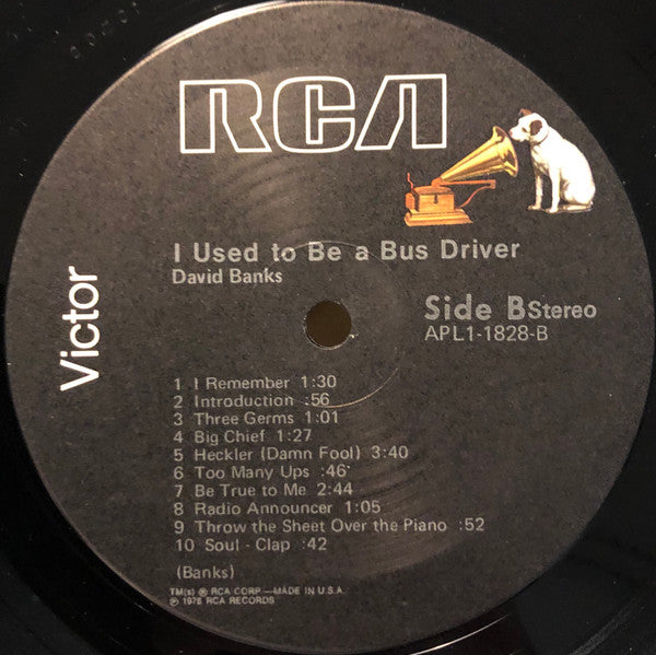 David Banks - I Used To Be A Bus Driver - Mint- LP Record 1975 RCA USA Promo Vinyl - Comedy - Shuga Records