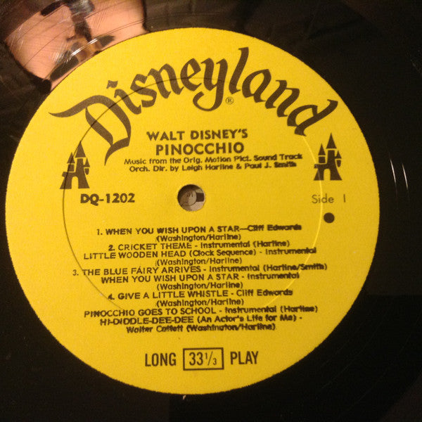 Unknown Artist - Walt Disney's Pinocchio - VG LP record 1963 Disneyland USA Original Vinyl - Children's / Soundtrack - Shuga Records