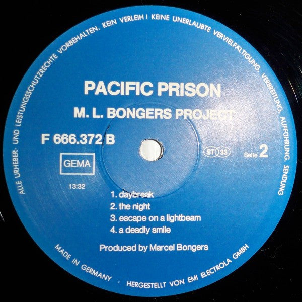 M.L. Bongers Project - Pacific Prison - Mint- LP Record 1978 Self-Released Germany Vinyl - Krautrock / Prog Rock - Shuga Records