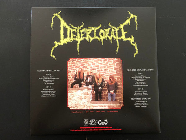 Deteriorate - Rotting In Hell + Demos - New 2 LP Record 2018 The Crypt USA Black Vinyl - Death Metal - Shuga Records