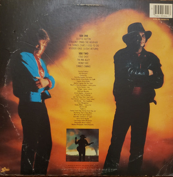 Stevie Ray Vaughan And Double Trouble - Couldn't Stand The Weather - VG LP Record 1984 Epic USA Original Promo Vinyl - Blues Rock / Texas Blues - Shuga Records