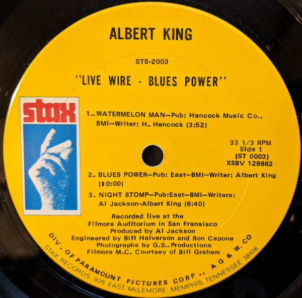 Albert King - Live Wire / Blues Power - Mint- LP Record 1968 Stax USA Original Vinyl - Rhythm & Blues / Soul / Blues - Shuga Records