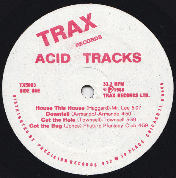 Various - Acid Tracks - VG- (low grade) LP Record 1988 Trax USA Original Vinyl - Chicago House / Acid House / Deep House - Shuga Records