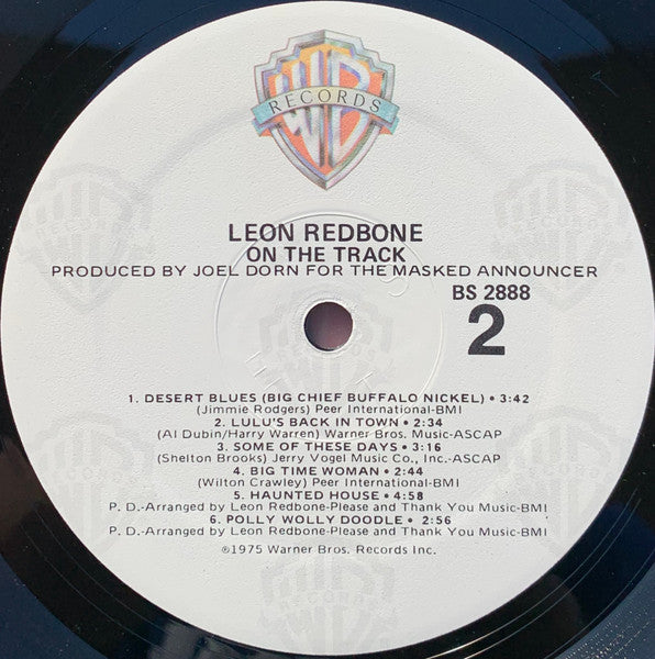 Leon Redbone - On The Track - Mint- LP Record 1975 Warner Vinyl - Delta Blues / Ragtime / Jazz Fusion