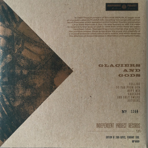 Autumnfair - Glaciers And Gods - VG+ 10" EP Record 1990 Independent Project USA Black Vinyl & Numbered - New Wave / Post-Punk - Shuga Records