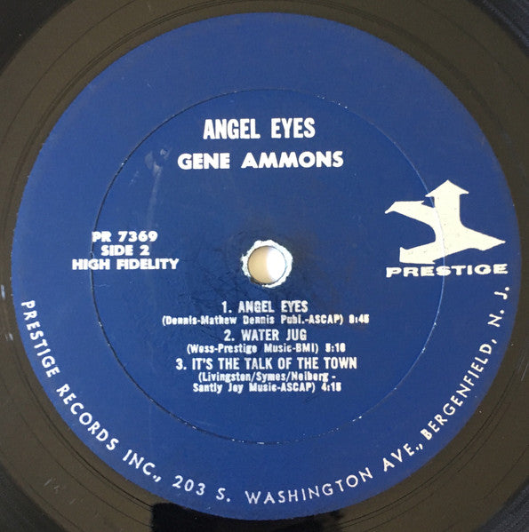 Gene Ammons - Angel Eyes - VG+ LP Record 1965 Prestige USA Mono Original Vinyl - Jazz / Bop / Soul-Jazz - Shuga Records