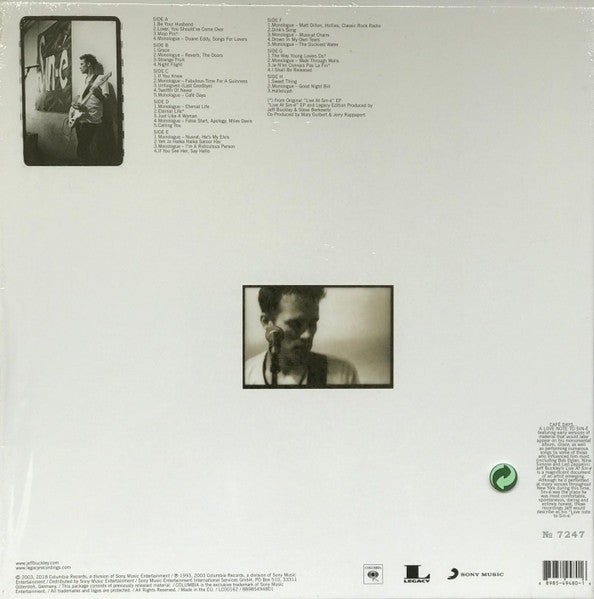 Jeff Buckley ‎– Live At Sin-é - Mint- 4 LP Record Store Day Box Set 2018 Columbia RSD Vinyl, Booklet & Numbered - Folk Rock / Art Rock