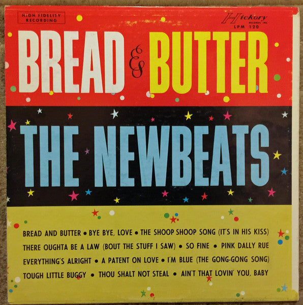 The Newbeats - Bread & Butter - VG LP Record 1964 Hickory USA Mono Original Vinyl - Garage Rock / Beat / Pop Rock - Shuga Records