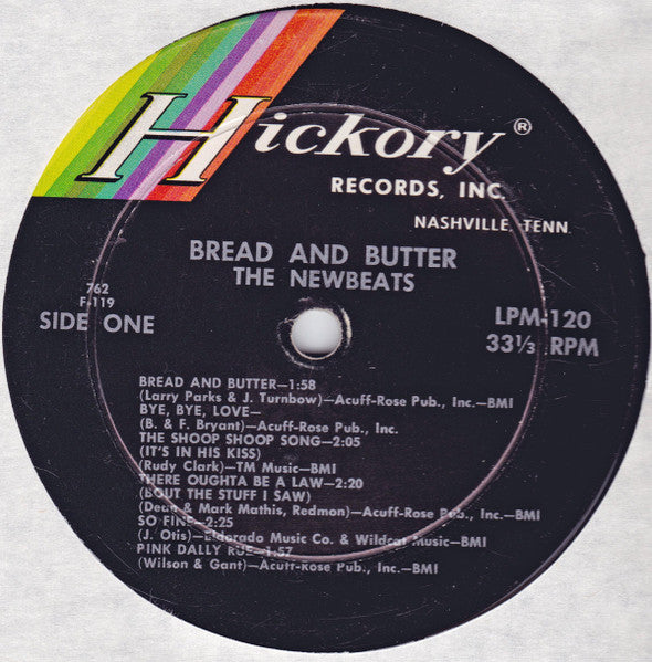 The Newbeats - Bread & Butter - VG LP Record 1964 Hickory USA Mono Original Vinyl - Garage Rock / Beat / Pop Rock - Shuga Records