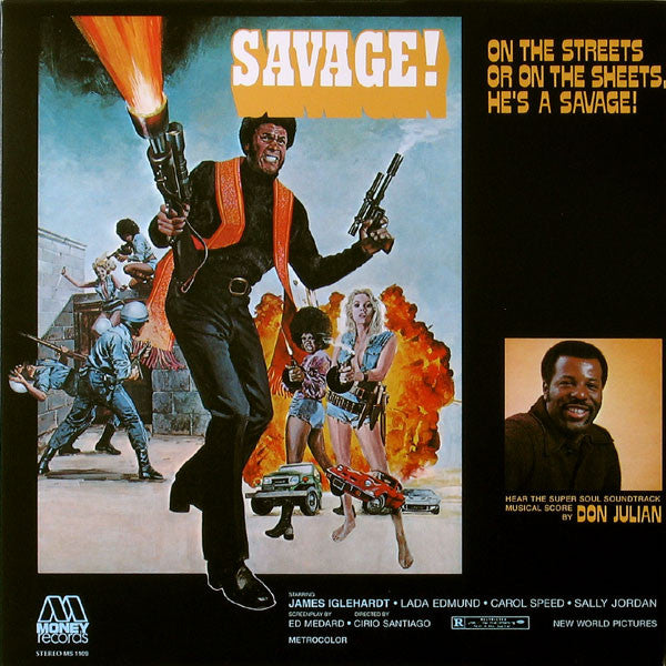 Don Julian - Savage (1973) - VG+ LP Record 2007 Money USA Vinyl - Soundtrack / Blaxploitation - Shuga Records