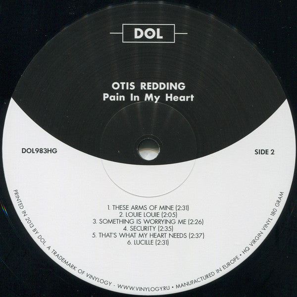 Otis Redding - Pain In My Heart (1964) - Mint- LP Record 2013 DOL Europe 180 gram Vinyl - Soul / Rhythm & Blues - Shuga Records