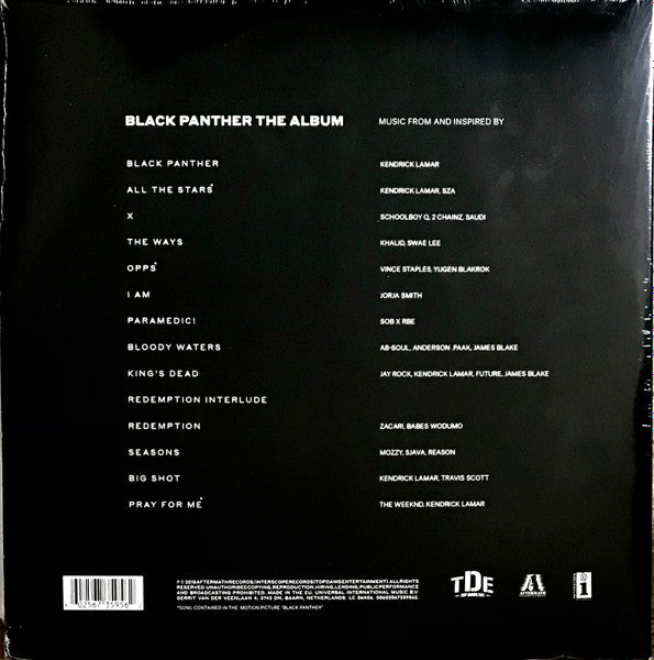 Various - Black Panther The Album (Music From and Inspired By) - New 2 LP Record 2018 Top Dawg Aftermath Vinyl - Soundtrack / Hip Hop - Shuga Records