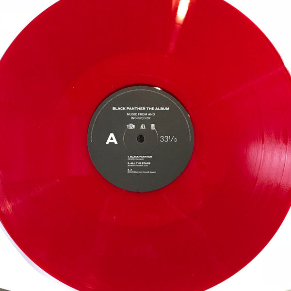 Various - Black Panther The Album (Music From And Inspired By) - VG+ 2 LP Record 2018 Top Dawg Aftermath Red Vinyl - Soundtrack - Shuga Records