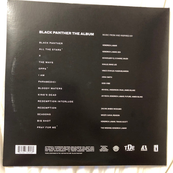 Various - Black Panther The Album (Music From And Inspired By) - VG+ 2 LP Record 2018 Top Dawg Aftermath Red Vinyl - Soundtrack - Shuga Records