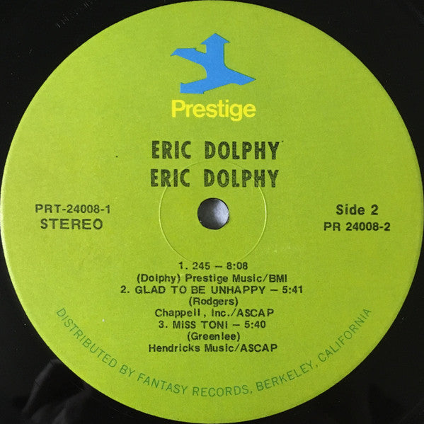 Eric Dolphy - Eric Dolphy - Mint- (vg+ cover) 2 LP Record 1972 Prestige USA Vinyl - Jazz / Hard Bop / Free Jazz - Shuga Records