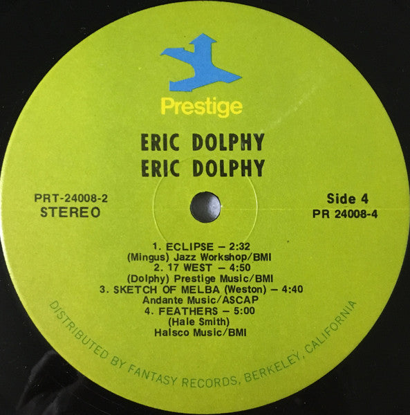 Eric Dolphy - Eric Dolphy - Mint- (vg+ cover) 2 LP Record 1972 Prestige USA Vinyl - Jazz / Hard Bop / Free Jazz - Shuga Records