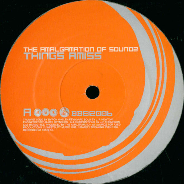 The Amalgamation Of Soundz – Things Amiss / Once Bitten ... - VG+ 12" Single Record 1998 BBE UK Vinyl - House / Future Jazz - Shuga Records