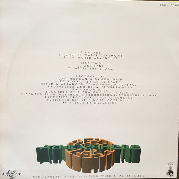 In-World Journey - Undine Water Ceremony - VG+ EP Record 1992 Atmosphere Buzz Belgium - Trance / Techno - Shuga Records