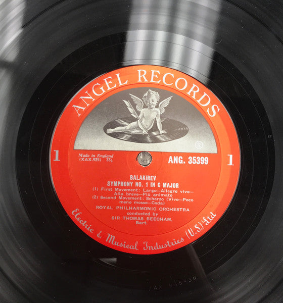 Sir Thomas Beecham / Balakirev – Symphony No. 1 In C Major - Mint- LP Record 1957 Angle USA/UK Mono Vinyl - Classical