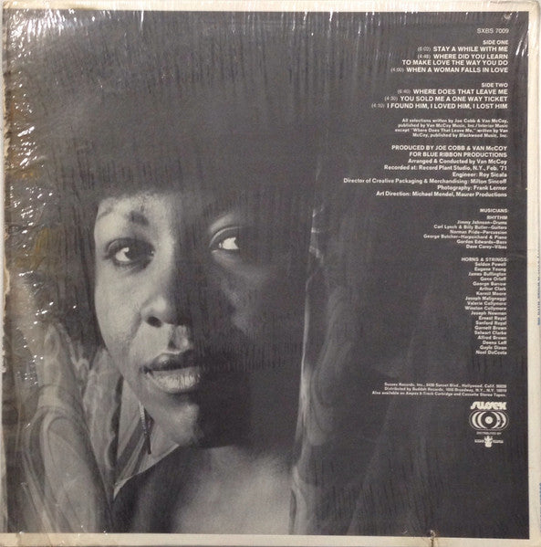Sharon Ridley - Stay A While With Me - VG+ (VG Cover) LP Record 1971 Sussex USA Original Vinyl - Soul - Shuga Records