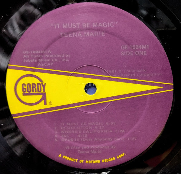 Teena Marie - It Must Be Magic - VG+ LP Record 1981 Gordy USA Original Vinyl - Soul / Disco / Funk - Shuga Records