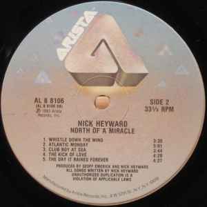 Nick Heyward – North Of A Miracle - Mint - LP Record 1983 Arista Vinyl - Smooth Jazz / Soft Rock
