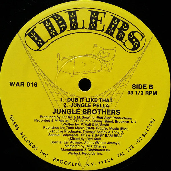 Jungle Brothers - Because I Got it Like That / I'll House You - VG+ 12" Single Record 1988 Idlers USA Vinyl - Hip Hop