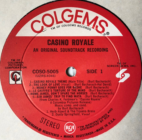 James Bond 007 / Burt Bacharach – Casino Royale (An Original Recording) - VG+ (VG cover) LP Record 1967 Colgems USA Vinyl - Soundtrack - Shuga Records