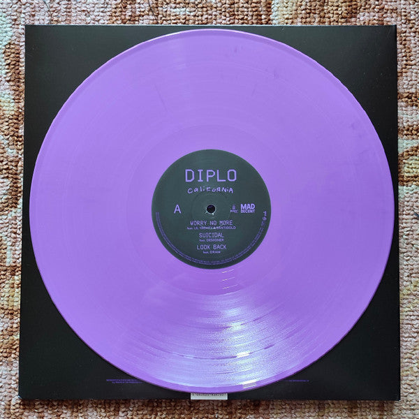 Diplo - California - Mint- EP Record 2018 Mad Decent Purple Vinyl - Electronic / Pop Rap / Future Bass - Shuga Records
