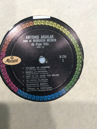 Antonio Aguilar - Antonio Aguilar Vol. 2 - VG+ LP Record 1963 USA Original Vinyl - Latin / Mariachi / Ranchera - Shuga Records