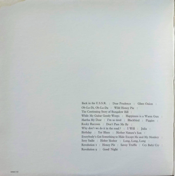 The Beatles - The White Album - VG (VG- Cover / low grade) 2 LP Record 1968 Apple USA Originala Vinyl, Numbered & Poster - Pop Rock / Psychedelic Rock - Shuga Records