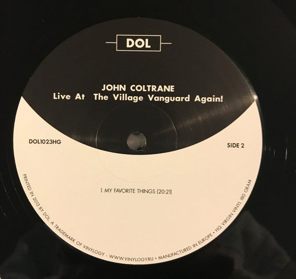 John Coltrane - Live At The Village Vanguard Again! (1966) - Mint- LP Record 2013 DOL Europe Import 180 gram Vinyl - Jazz / Free Jazz - Shuga Records