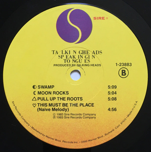Talking Heads - Speaking In Tongues - VG+ LP Record 1983 Sire USA Original Vinyl Original Inner - New Wave / Pop Rock - Shuga Records