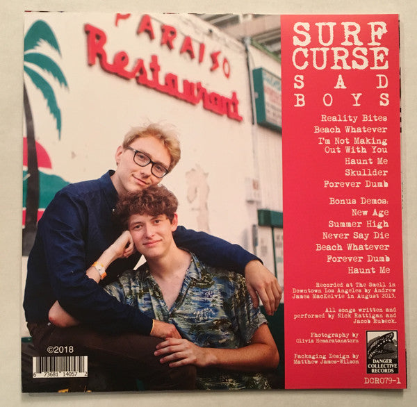 Surf Curse - Sad Boys - VG+ EP Record 2018 Danger Collective Specialty Sky Vinyl - Garage Rock / Surf Rock - Shuga Records