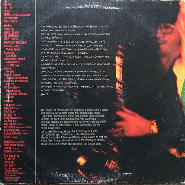 Gato Barbieri - Caliente! - VG+ LP Record 1976 A&M USA Vinyl - Latin Jazz / Jazz-Funk - Shuga Records