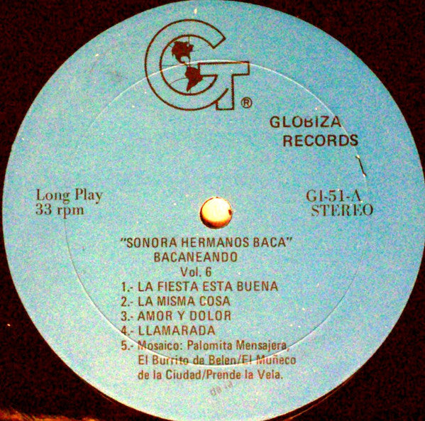 La Sonora De Los Hnos. Baca – Baca-Neando Con La Sonora De Los Hnos. Baca Vol. 6 - Mint- LP Record 1976 Globiza Ecuador USA Vinyl - Latin / Salsa / Cumbia - Shuga Records