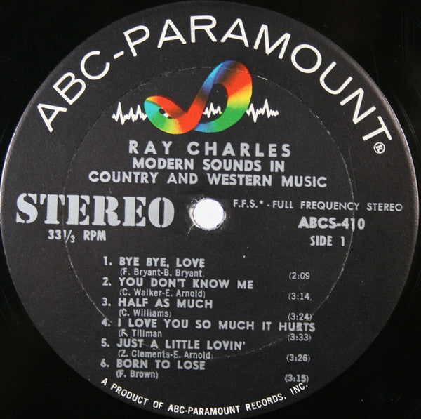 Ray Charles ‎– Modern Sounds In Country And Western Music - VG+ LP Record 1962 ABC-Paramount USA Stereo Vinyl - Soul / Rhythm & Blues