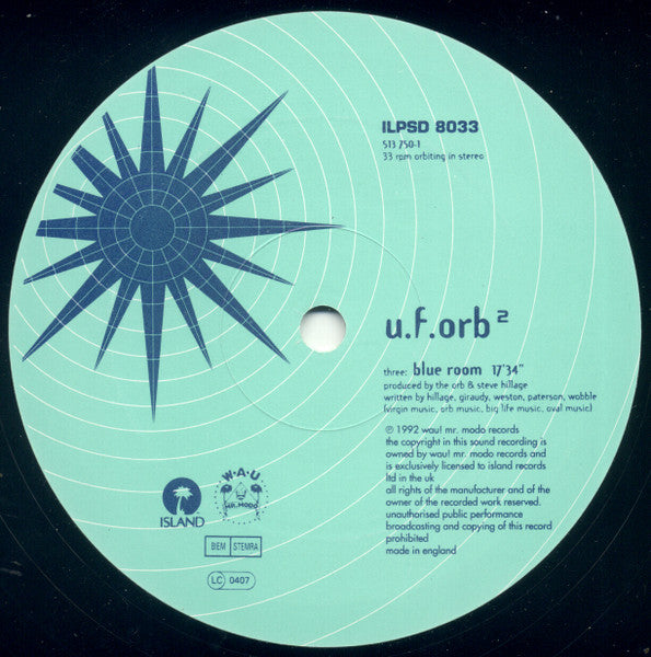 The Orb - U.F.Orb - VG+ 2 LP Record 1992 Island WAU! Mr. Modo UK Original Rare Vinyl - Ambient / Acid - Shuga Records