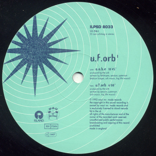 The Orb - U.F.Orb - VG+ 2 LP Record 1992 Island WAU! Mr. Modo UK Original Rare Vinyl - Ambient / Acid - Shuga Records