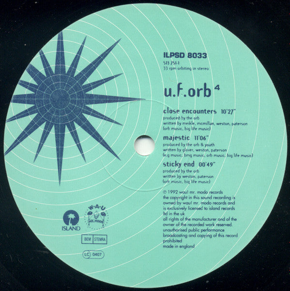 The Orb - U.F.Orb - VG+ 2 LP Record 1992 Island WAU! Mr. Modo UK Original Rare Vinyl - Ambient / Acid - Shuga Records