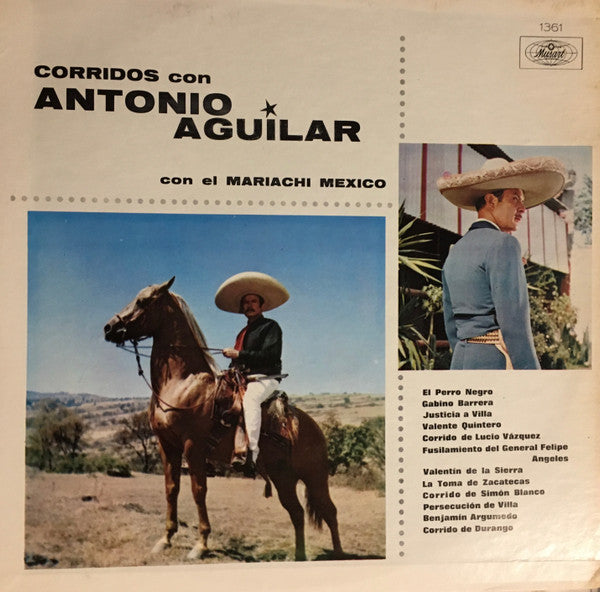 Antonio Aguilar Con El Mariachi Mexico de Pepe Villa - Corridos Con Antonio Aguilar - VG+ LP Record 1968 Musart USA Vinyl - Latin / Ranchera / Mariachi / Corrido - Shuga Records
