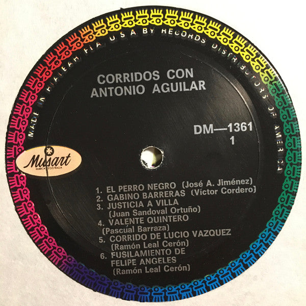 Antonio Aguilar Con El Mariachi Mexico de Pepe Villa - Corridos Con Antonio Aguilar - VG+ LP Record 1968 Musart USA Vinyl - Latin / Ranchera / Mariachi / Corrido - Shuga Records