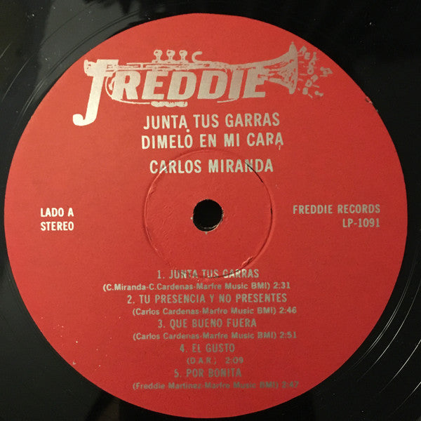 Carlos Cardenas - Junta Tus Ganas / Dímelo En Mi Cara - VG+ LP Record 1978 Freddie USA Vinyl - Latin / Ranchera / Tejano - Shuga Records
