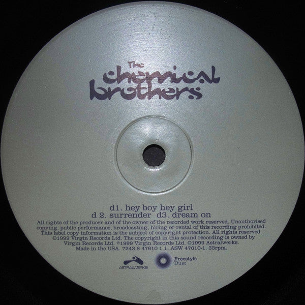 The Chemical Brothers - Surrender - VG+ 2 LP Record 1999 Astralwerks Freestyle Dust USA Original Vinyl - Big Beat / Breaks / Progressive Trance - Shuga Records