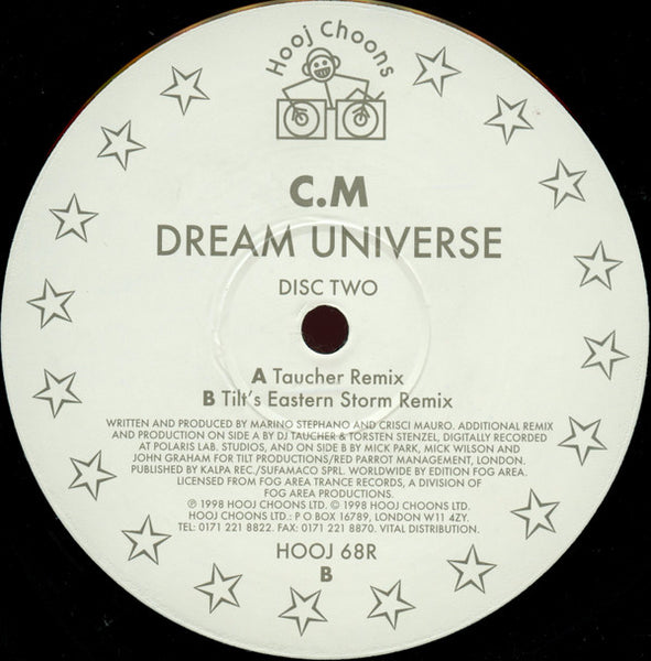 C.M ‎– Dream Universe (Disc Two) - VG+ 12" Single Record 1998 Hooj Choons UK Vinyl - Progressive Trance - Shuga Records