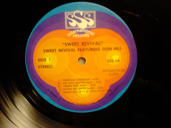 Sweet Revival Featuring Don Hill - Sweet Revival - Mint- LP Record1971 SSS International Promo Vinyl - Psychedelic Rock / Soul / Gospel
