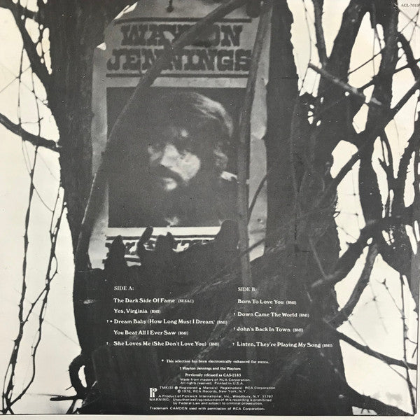 Waylon Jennings - The Dark Side Of Fame - VG+ LP Record 1976 Pickwick USA Vinyl - Country / Country Rock - Shuga Records