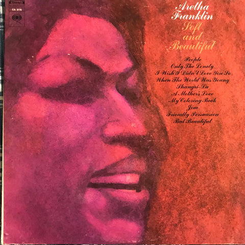 Aretha Franklin – Soft And Beautiful - VG LP Record 1969 Columbia USA Vinyl - Soul / R&B
