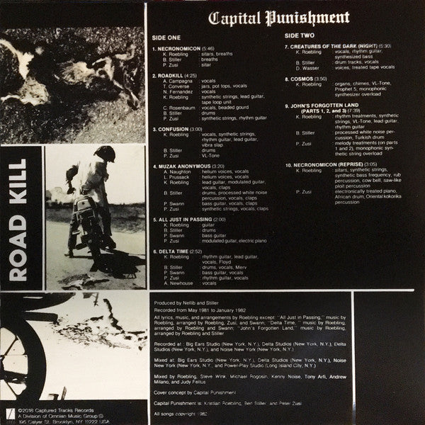 Capital Punishment - Roadkill (1982) - New LP Record 2018 Captured Tracks Red Vinyl, Booklet & Download - Rock / Post-Punk / No Wave / Avantgarde - Shuga Records