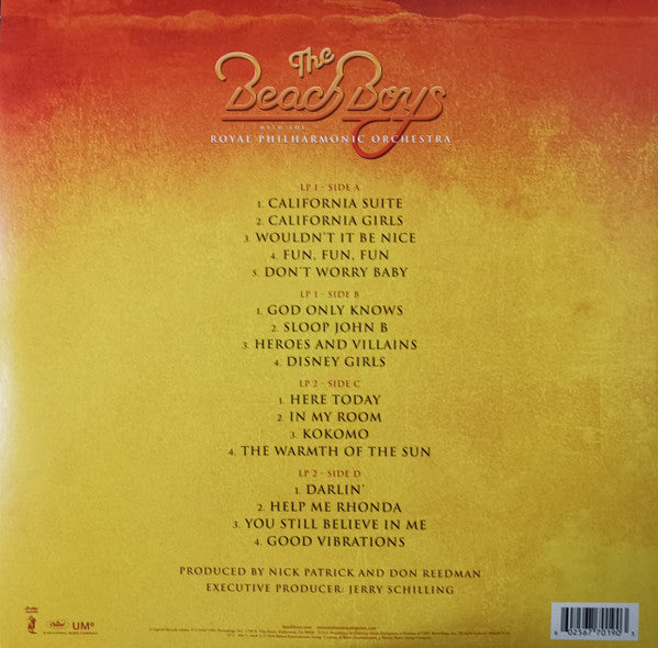 The Beach Boys - The Beach Boys With The Royal Philharmonic Orchestra - New 2 LP Record 2018 Capitol 180 gram Black Vinyl - Pop Rock / Surf Rock - Shuga Records